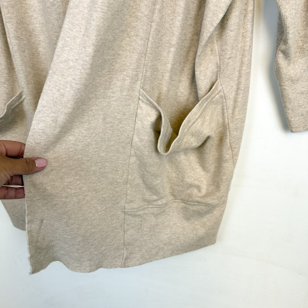 Pact Organic Cotton Womens Heather Wheat Cardigan Sweater Beige - M/L - Picture 4 of 9